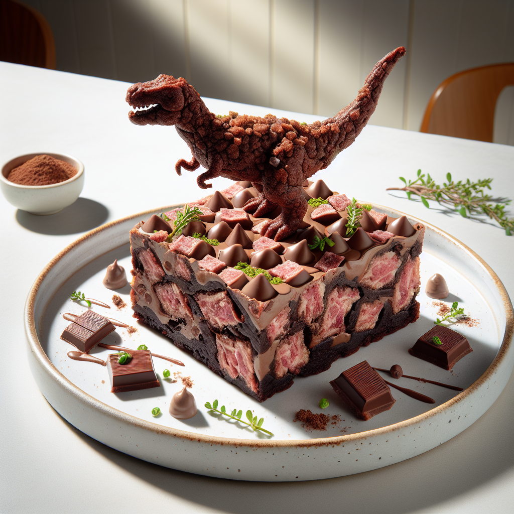 Dinosaur Meat Brownie
