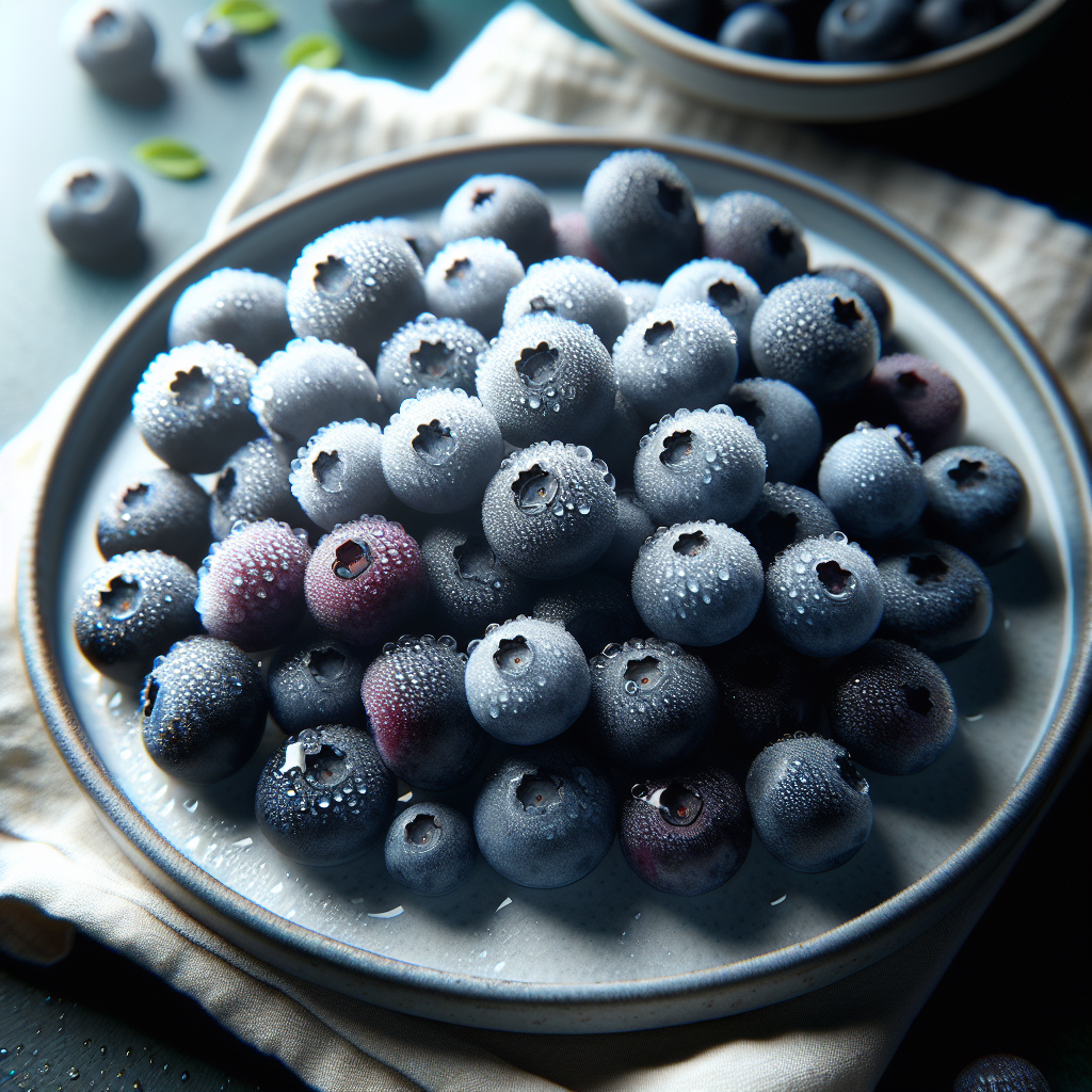 Delicious Raw Plain Washed Blueberries recipe - Snack dish with quick, healthy, vegan