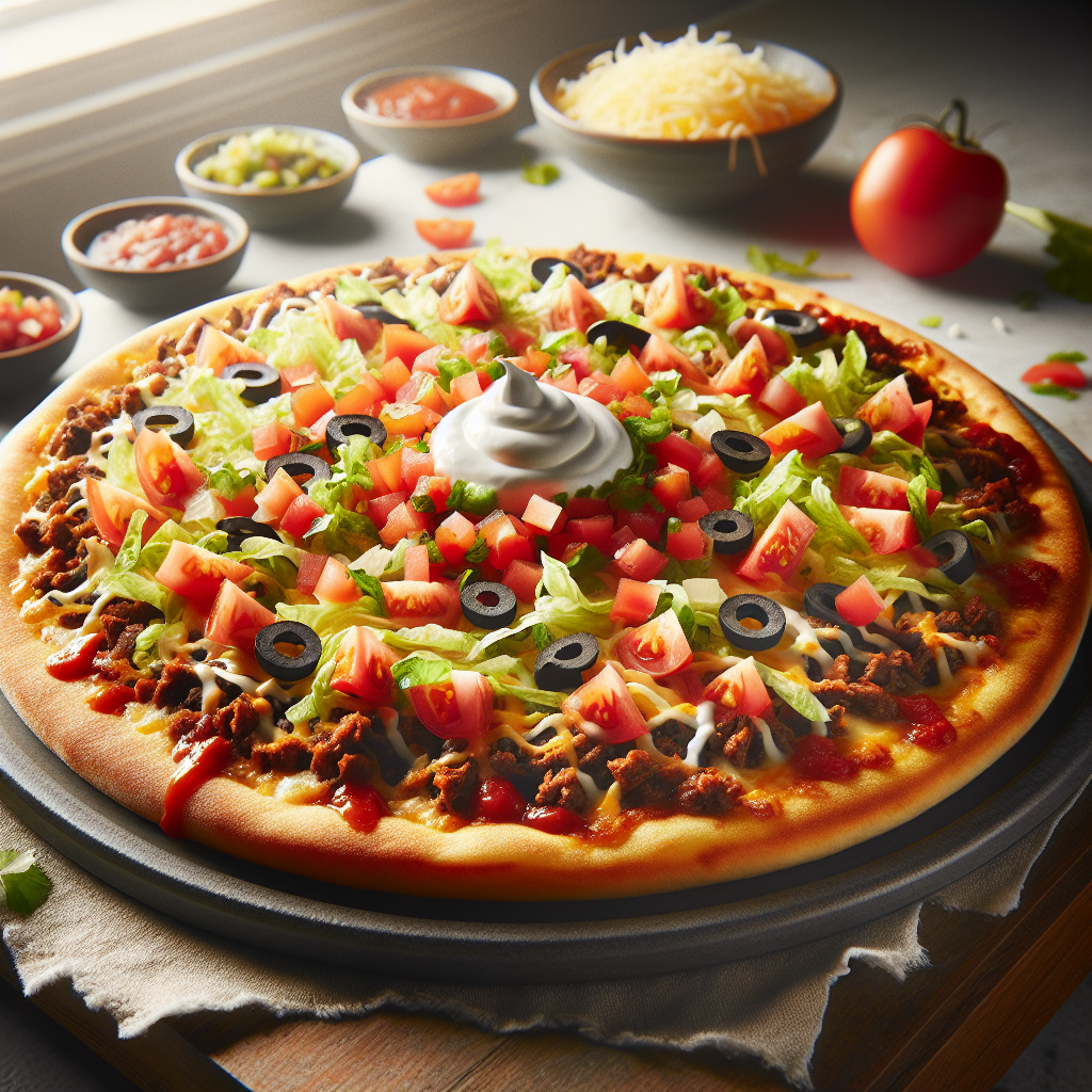 Delicious Taco Pizza recipe - Main Course dish with family-friendly, comfort food, quick