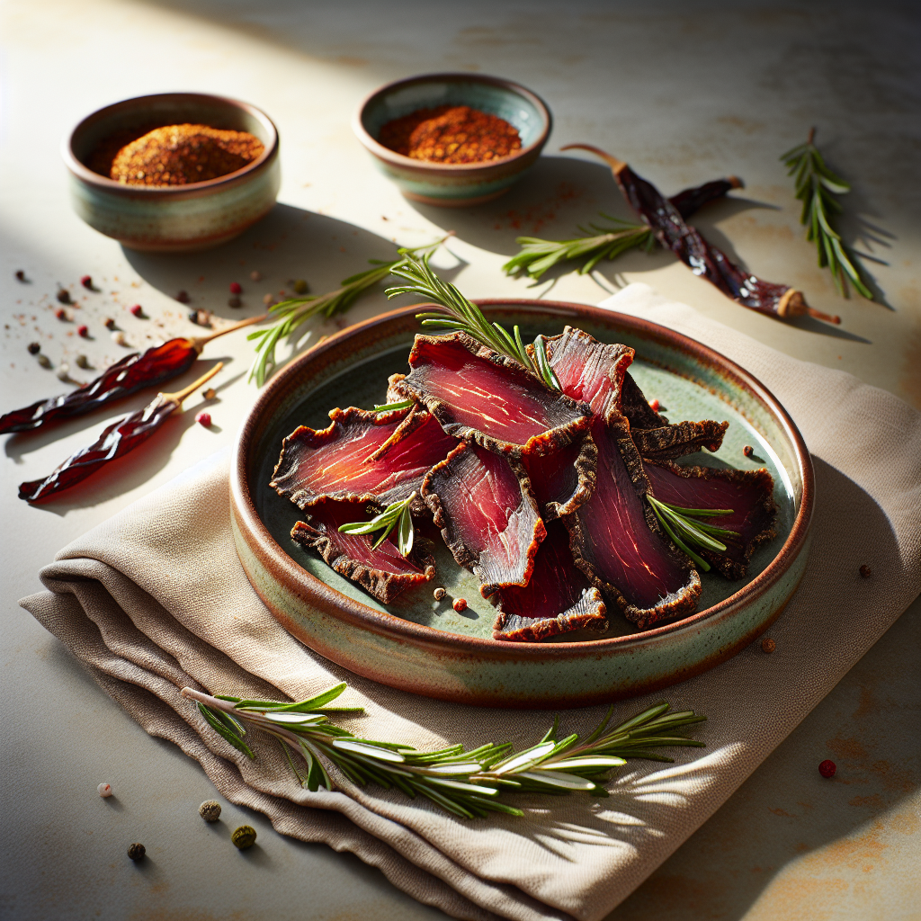 Delicious Venison Jerky recipe - Snack dish with high-protein, outdoor, savory